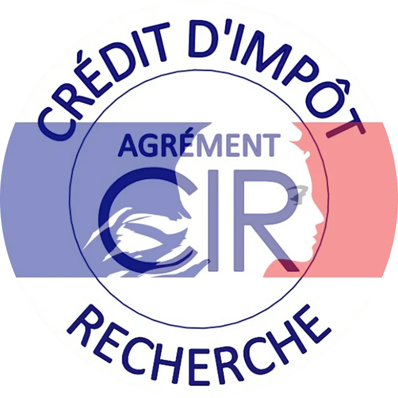 Logo « Crédit d’impôt recherche – Agrément CIR ».